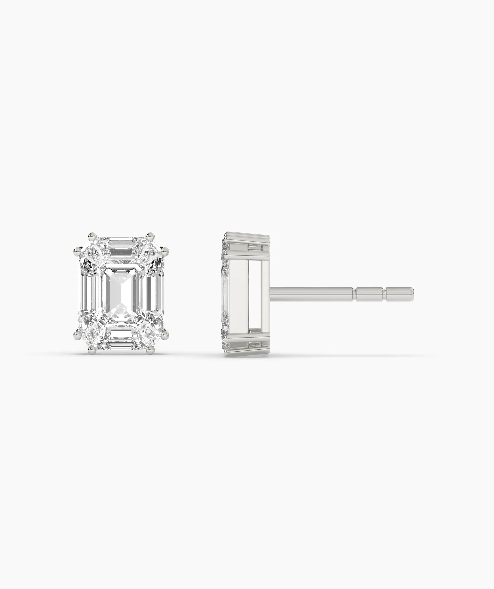 Timeless Emerald Cut Diamond Studs