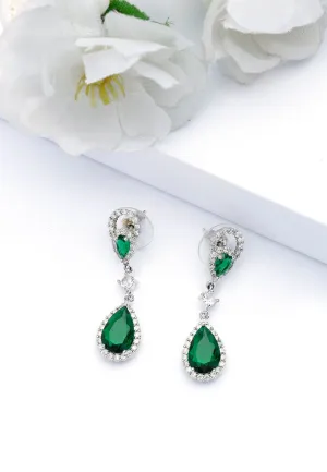 Timeless Green Raindrop Earrings