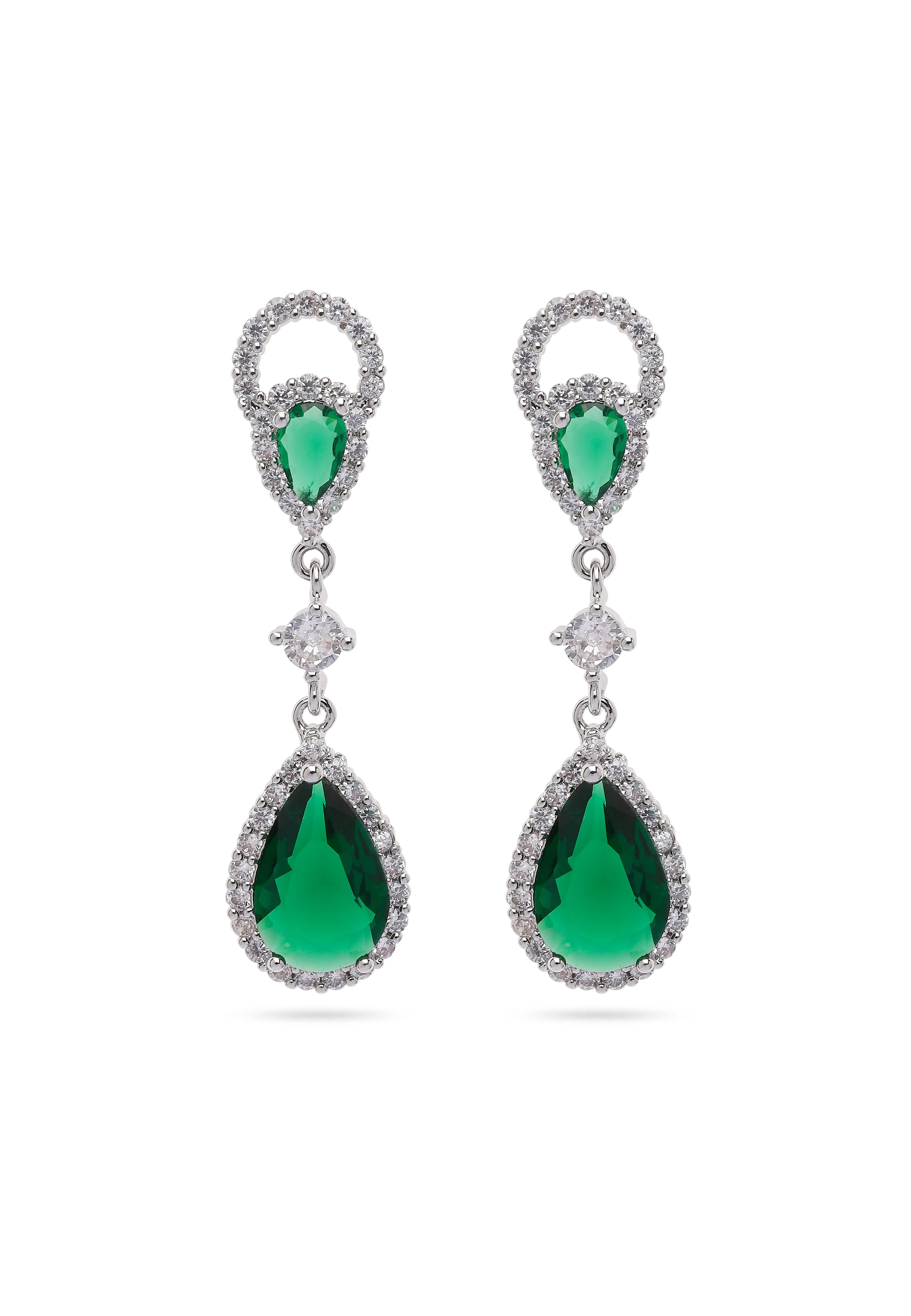 Timeless Green Raindrop Earrings