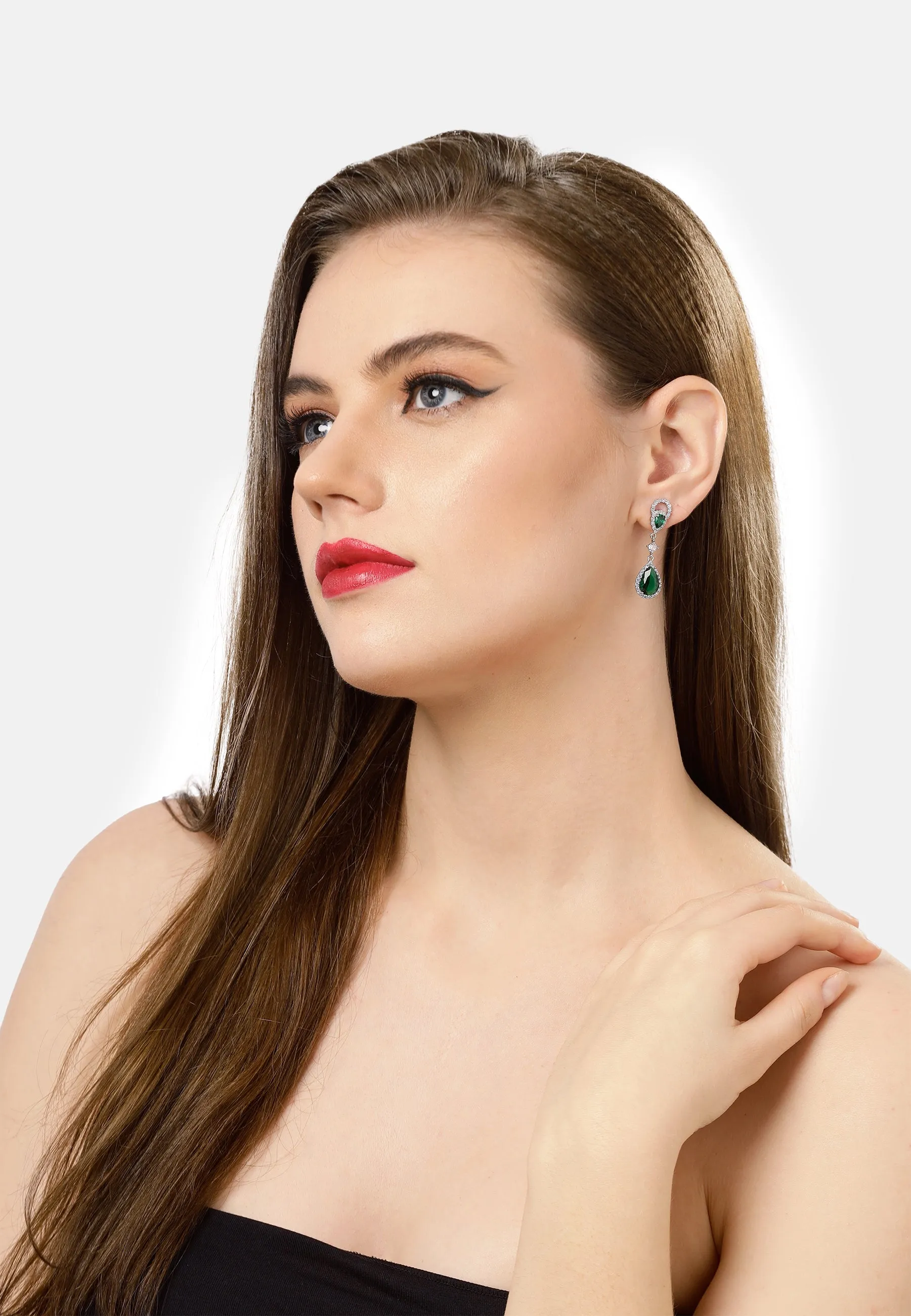 Timeless Green Raindrop Earrings