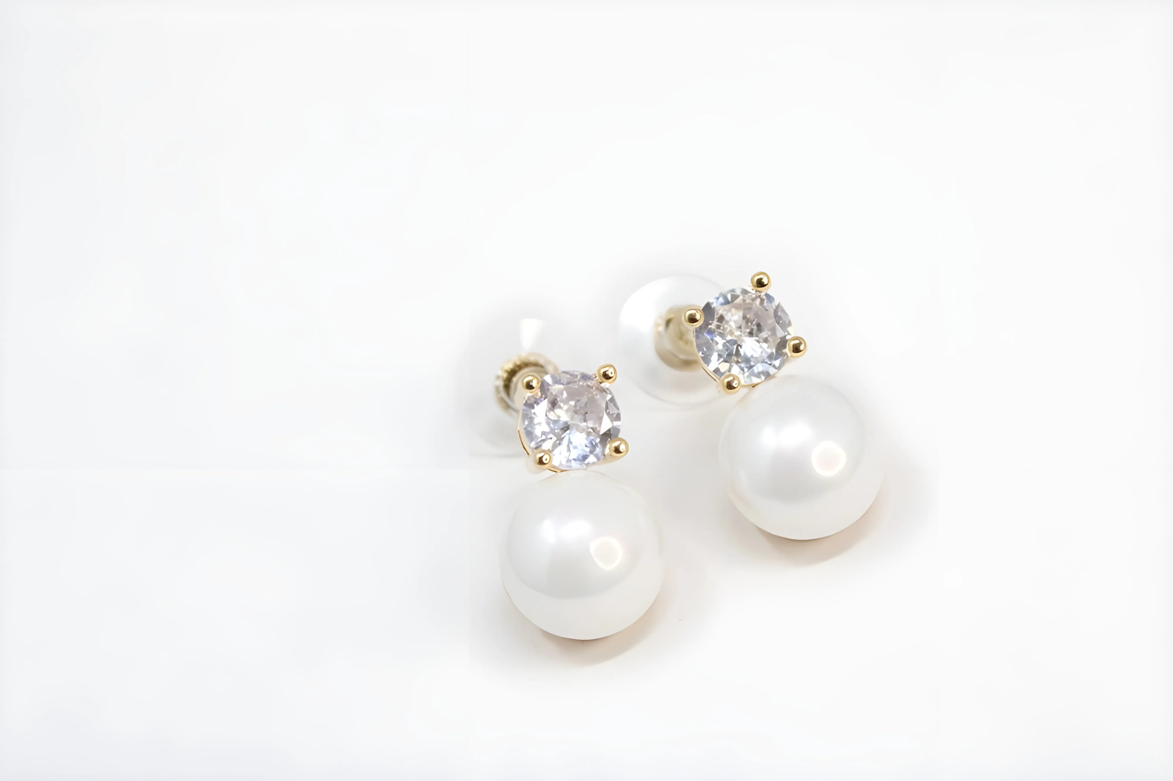 Timeless Pearl & Diamond Love Earrings