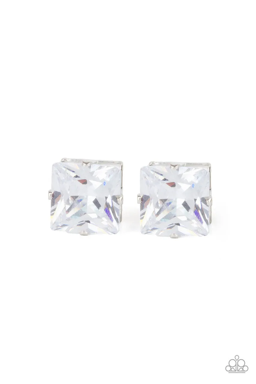 Times Square Timeless White Paparazzi Earrings