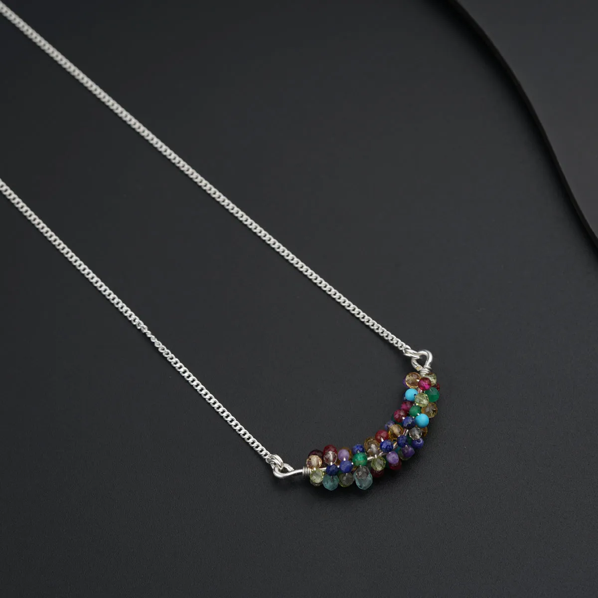 Tiny semi precious stones neck piece
