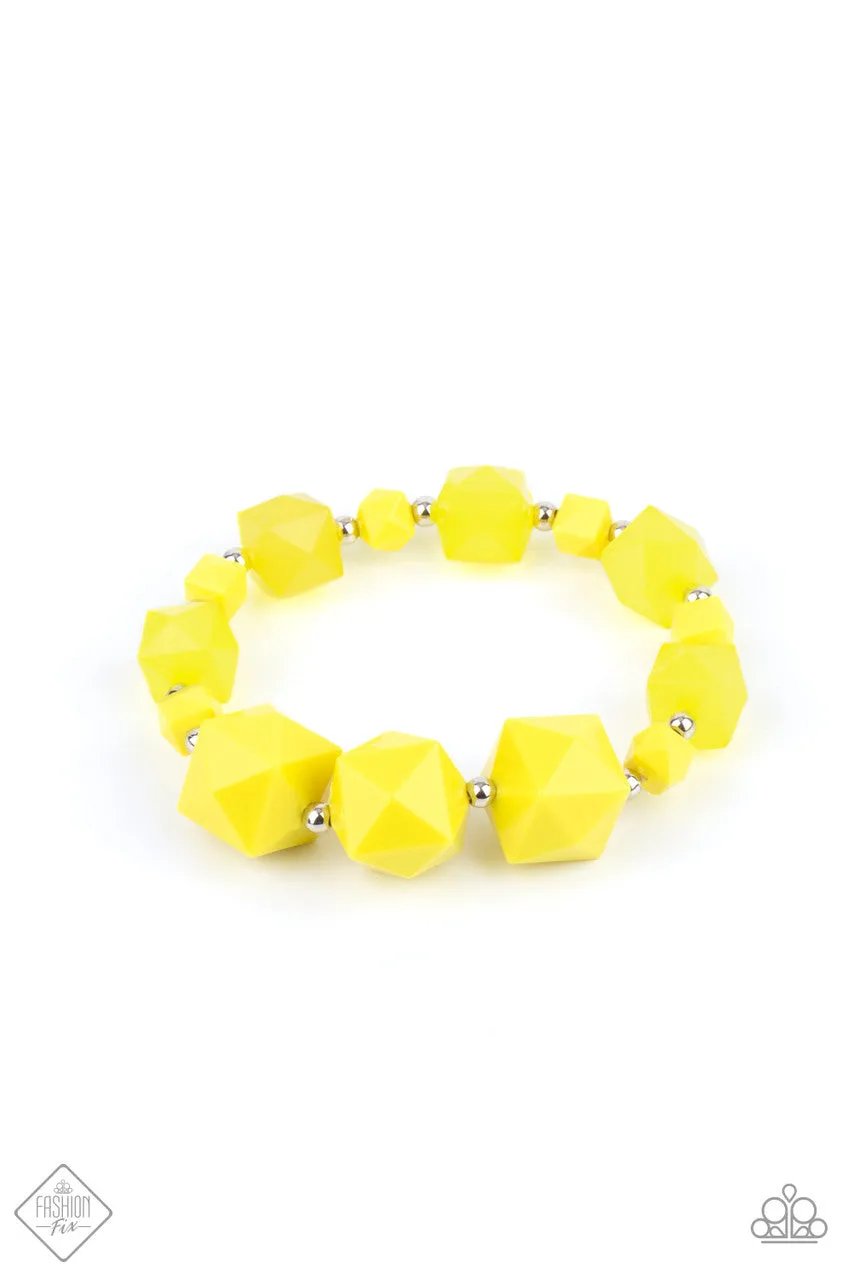 Trending Tourist Yellow Paparazzi Bracelet