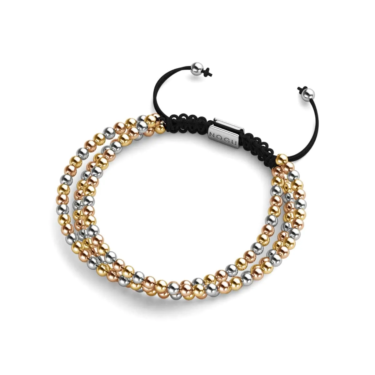 Trinity | Silver x Gold x Rose Gold | Triple Strand Bracelet
