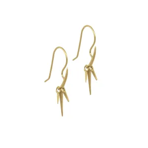 trio point dangle earrings