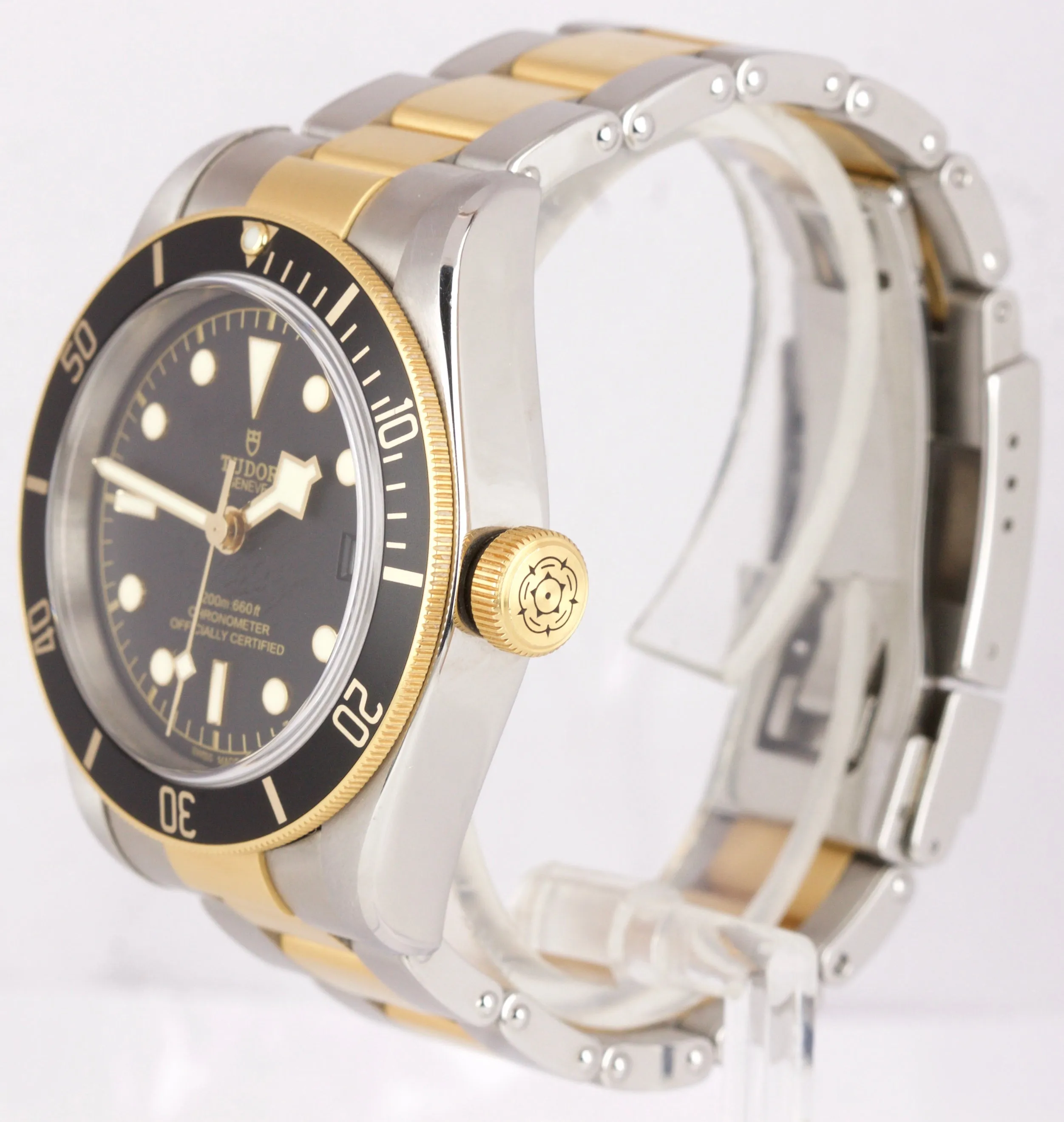 Tudor Black Bay Heritage Two-Tone Stainless Black 41mm Watch 79733N BP OPEN CARD