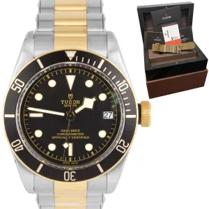 Tudor Black Bay Heritage Two-Tone Stainless Black 41mm Watch 79733N BP OPEN CARD