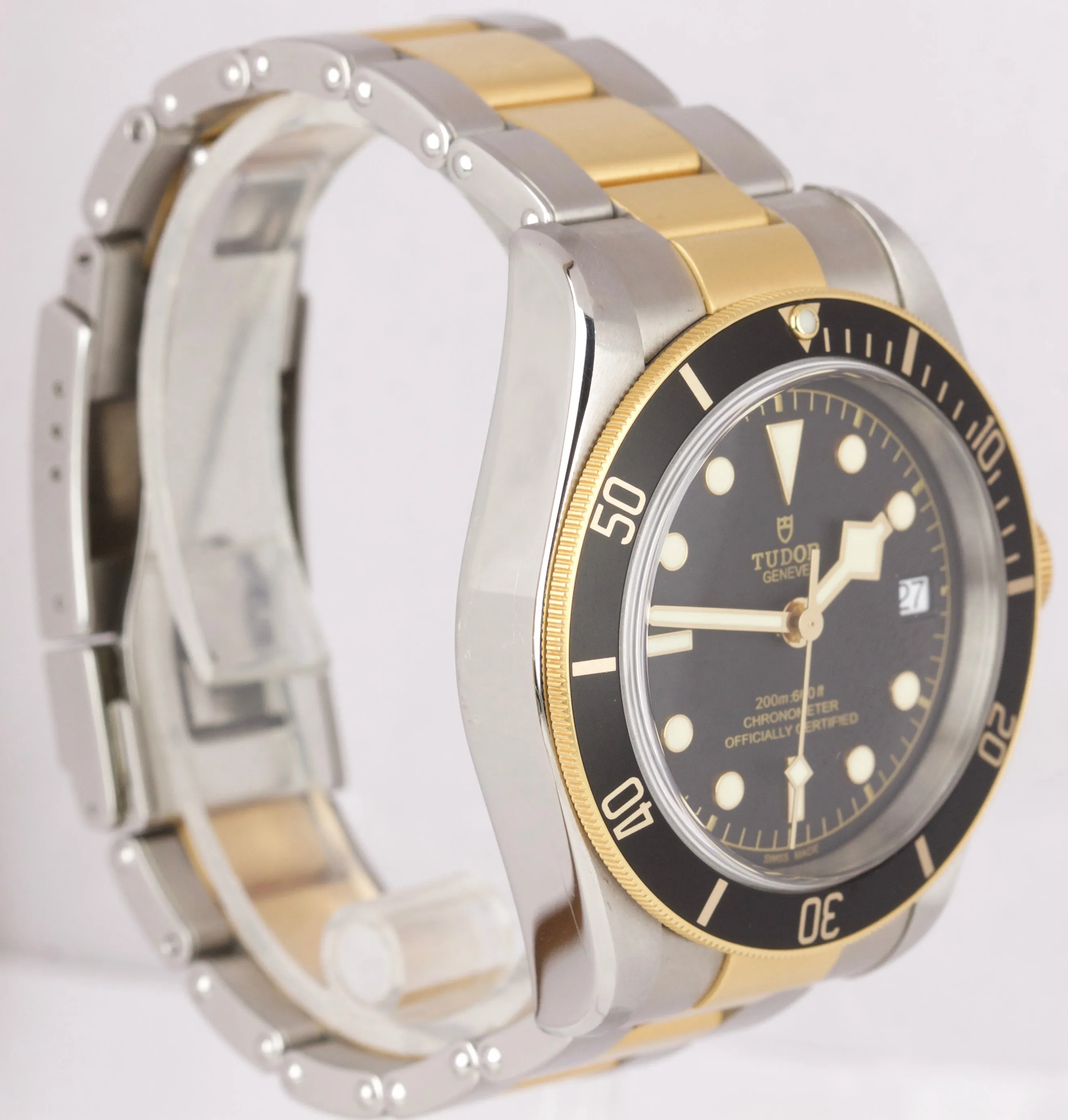 Tudor Black Bay Heritage Two-Tone Stainless Black 41mm Watch 79733N BP OPEN CARD