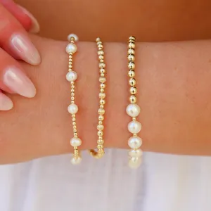 TUSCANY | Gold Filled Beaded Bracelets Stack