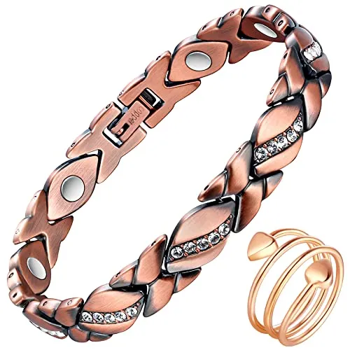 Unique X Shape 99.99% Solid Copper Magnetic Bracelets