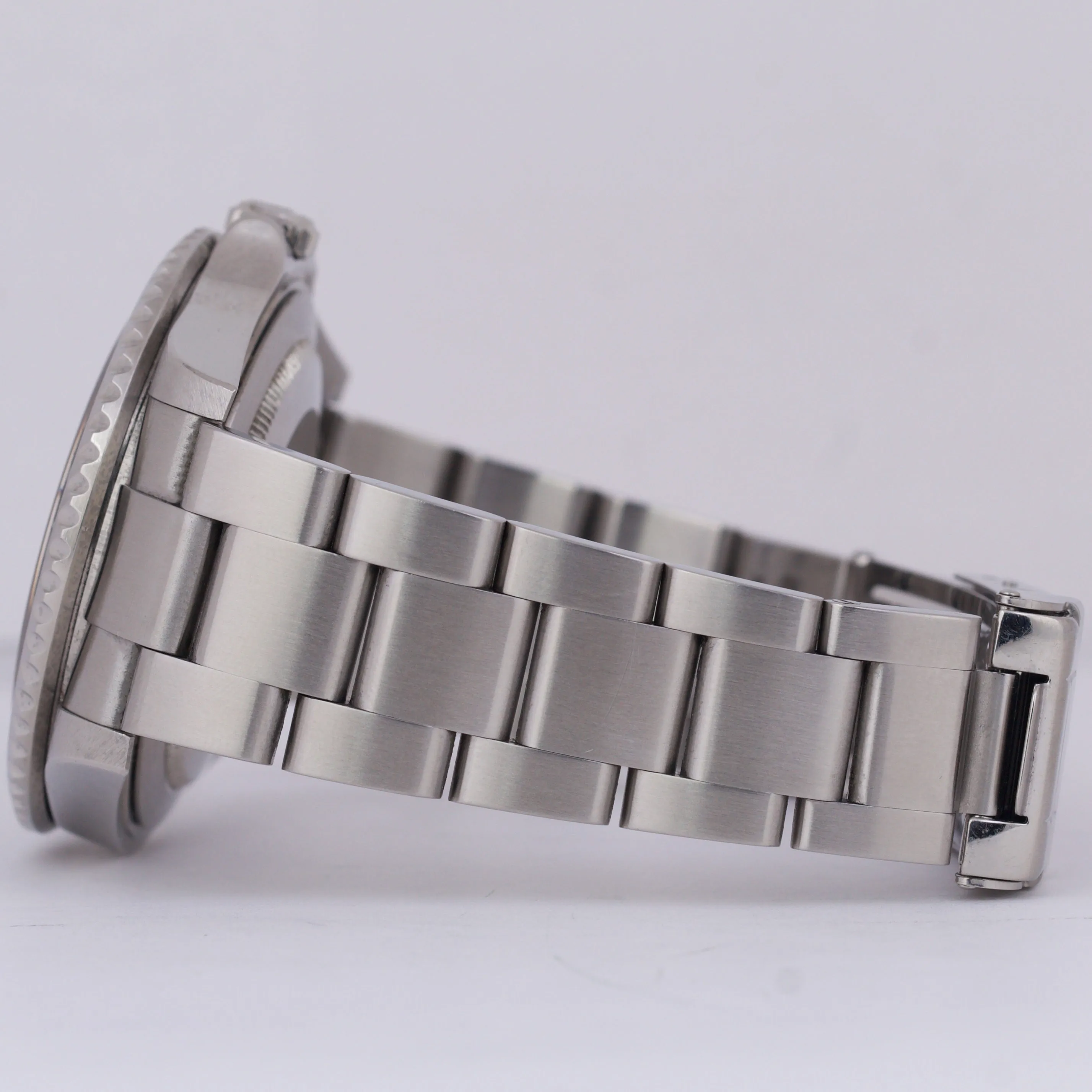 UNPOLISHED Rolex GMT-Master II Black PAPERS Red Steel NO-HOLES 40mm 16710 B P