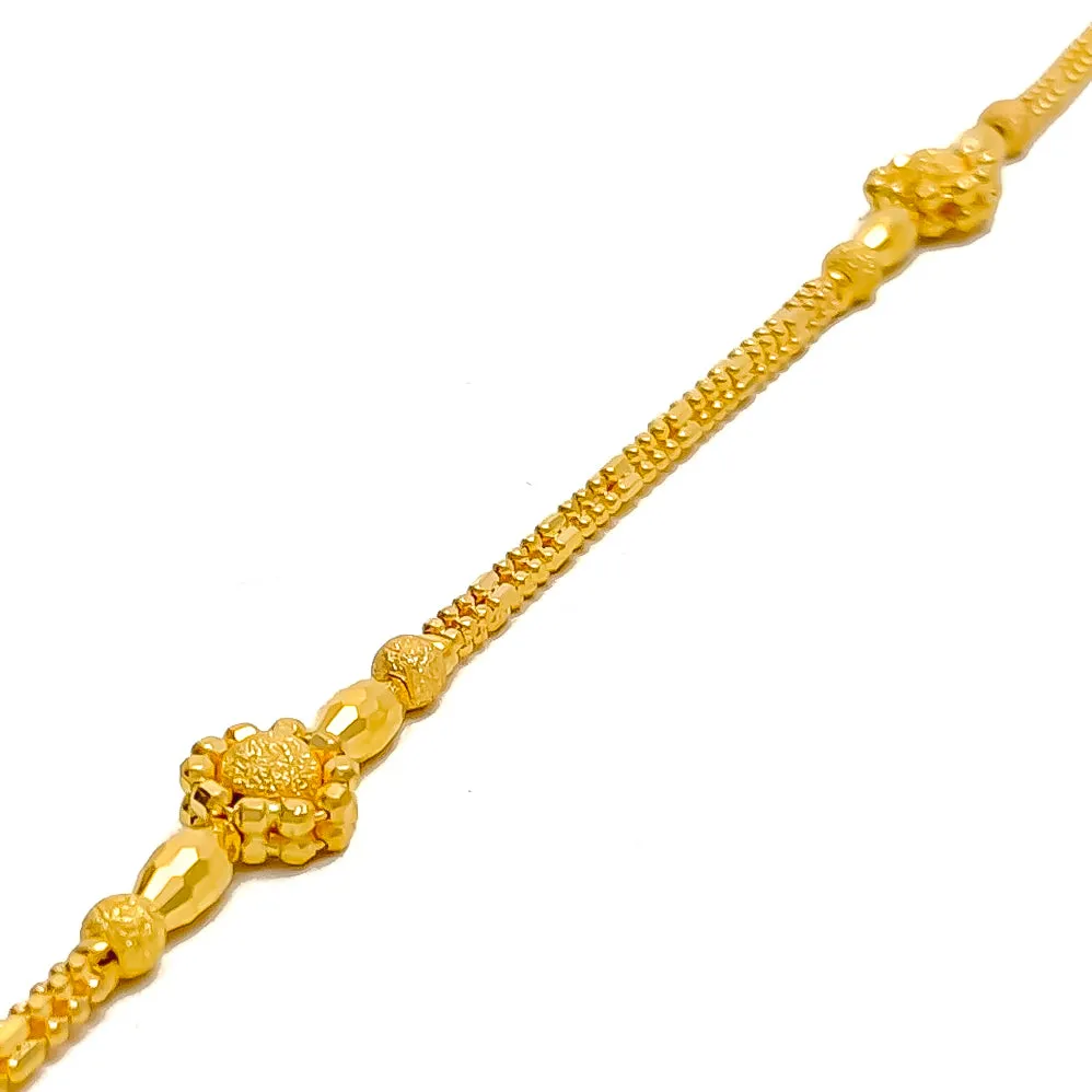 Upscale Multi-Bead 22K Gold Bracelet