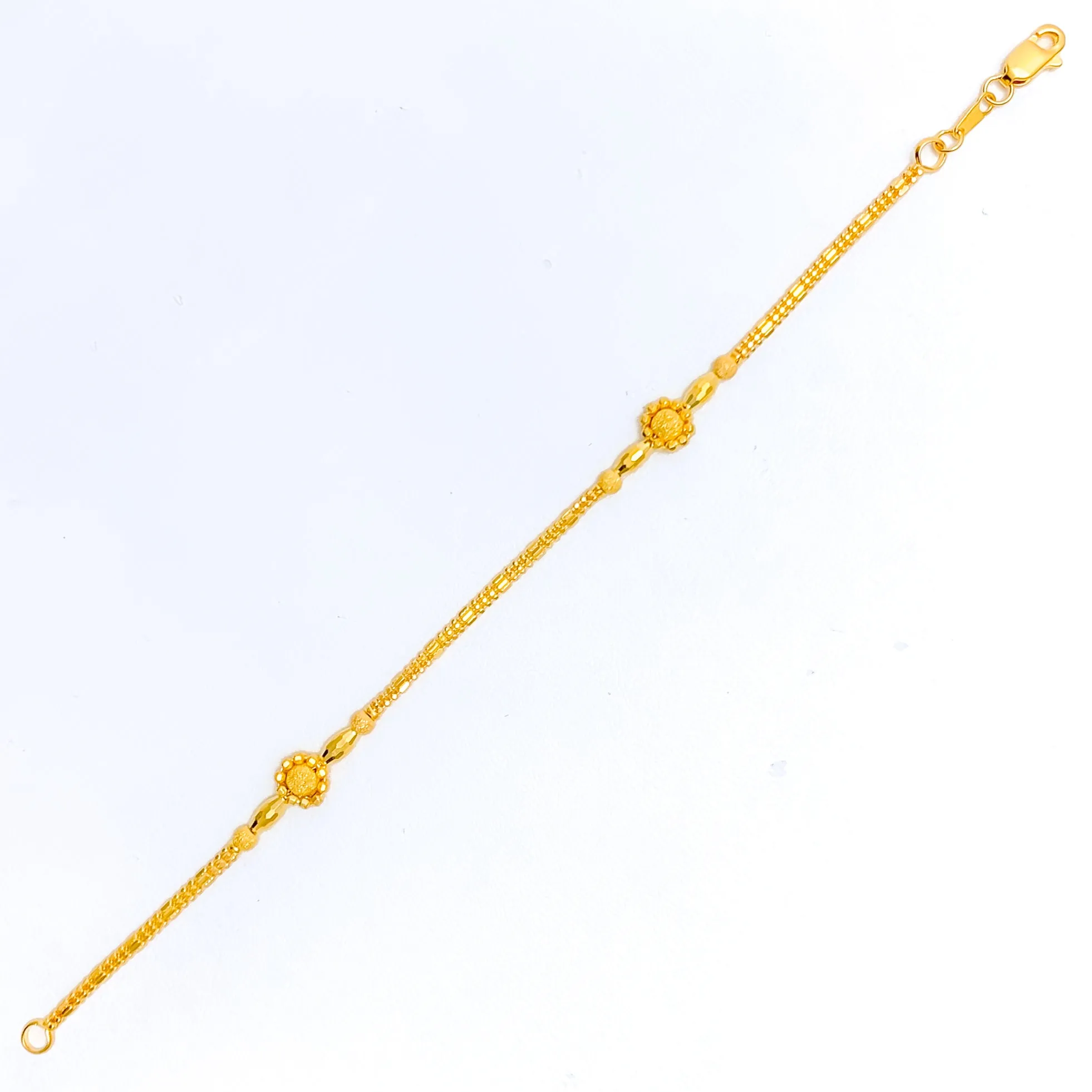 Upscale Multi-Bead 22K Gold Bracelet