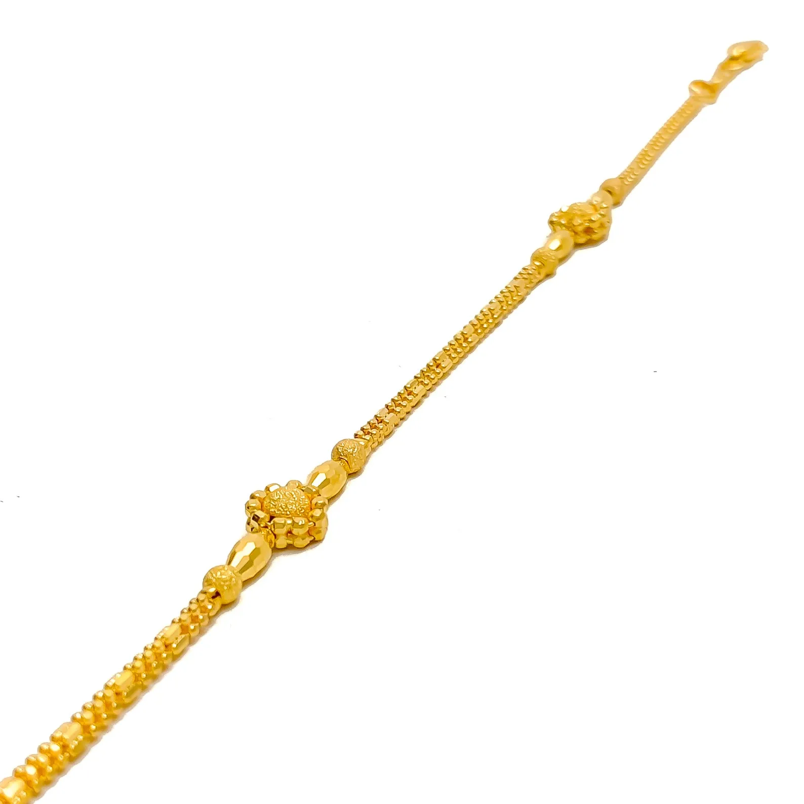 Upscale Multi-Bead 22K Gold Bracelet