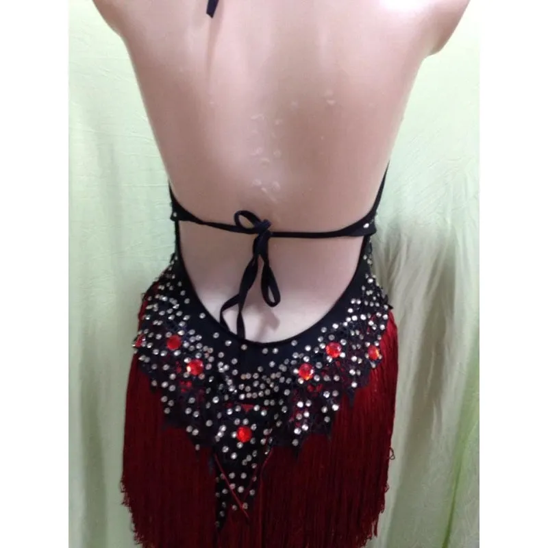 V Cut Fringes Samba Body Suit One Piece