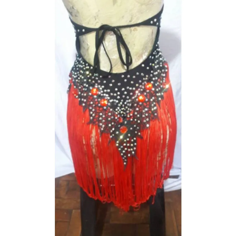 V Cut Fringes Samba Body Suit One Piece