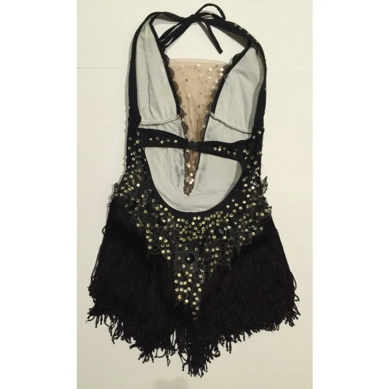 V Cut Fringes Samba Body Suit One Piece