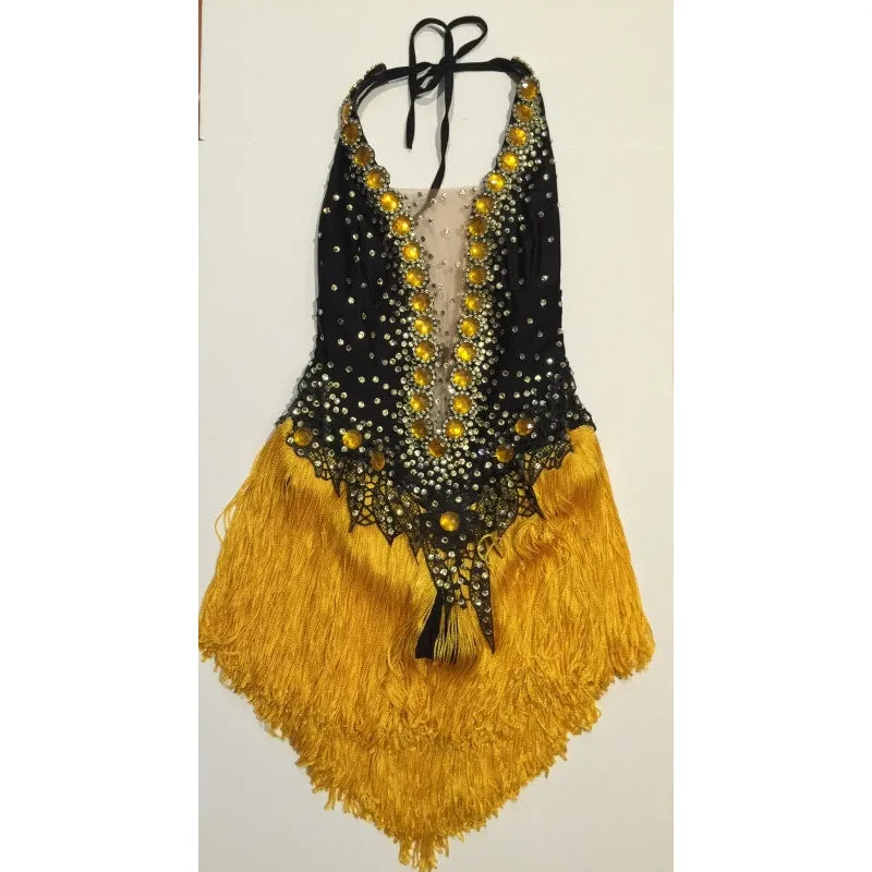 V Cut Fringes Samba Body Suit One Piece