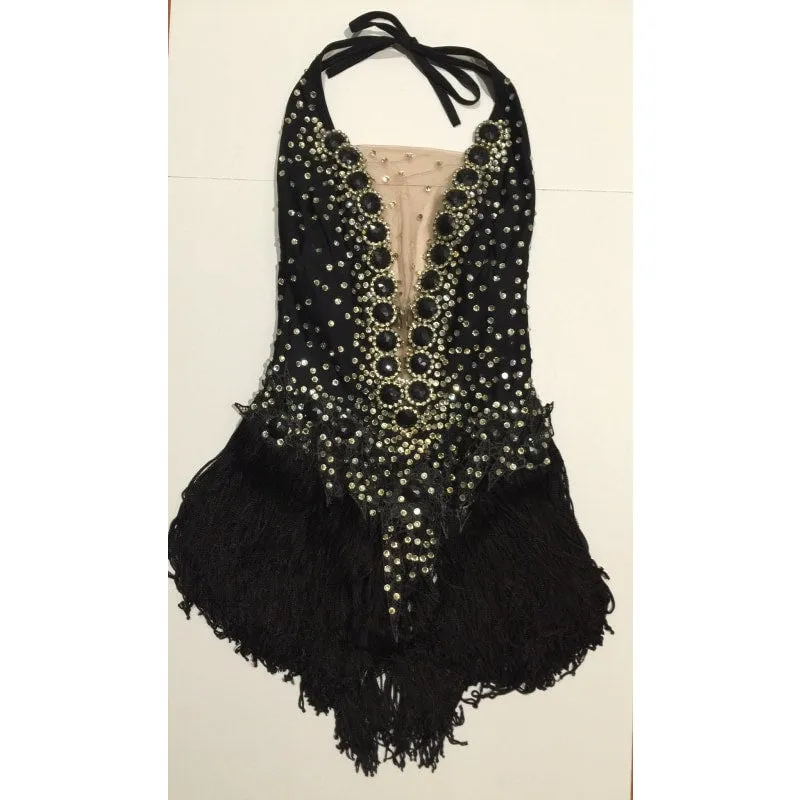 V Cut Fringes Samba Body Suit One Piece