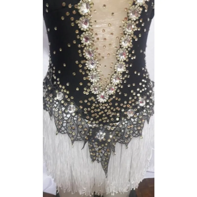 V Cut Fringes Samba Body Suit One Piece