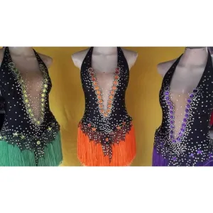 V Cut Fringes Samba Body Suit One Piece