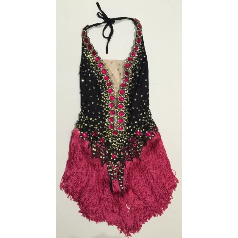 V Cut Fringes Samba Body Suit One Piece