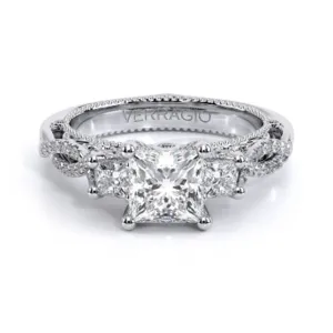 Verragio Three Stone Diamond Engagement Ring