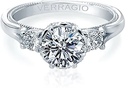 Verragio Three Stone Diamond Engagement Ring