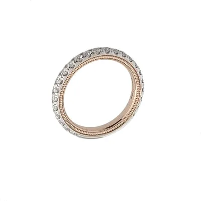 Verragio White & Rose Gold Diamond Wedding Band