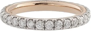 Verragio White & Rose Gold Diamond Wedding Band