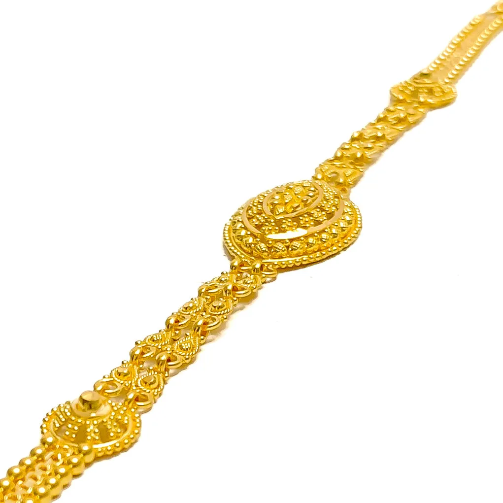 Vibrant Elegant 22k Gold Bracelet