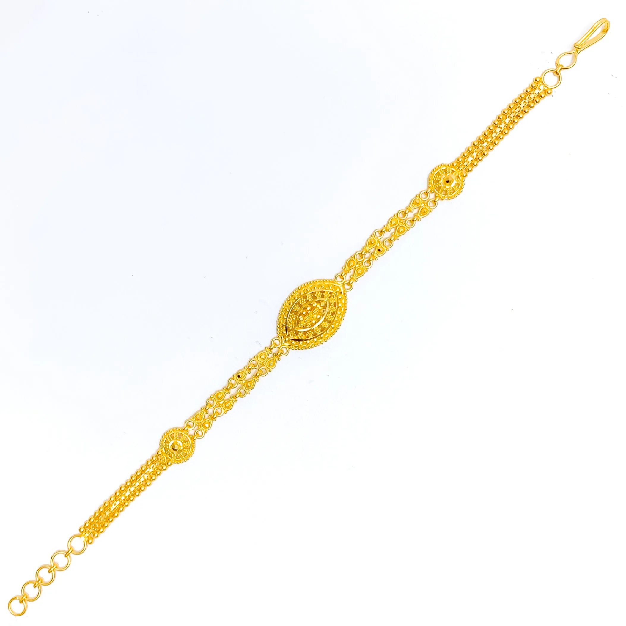 Vibrant Elegant 22k Gold Bracelet