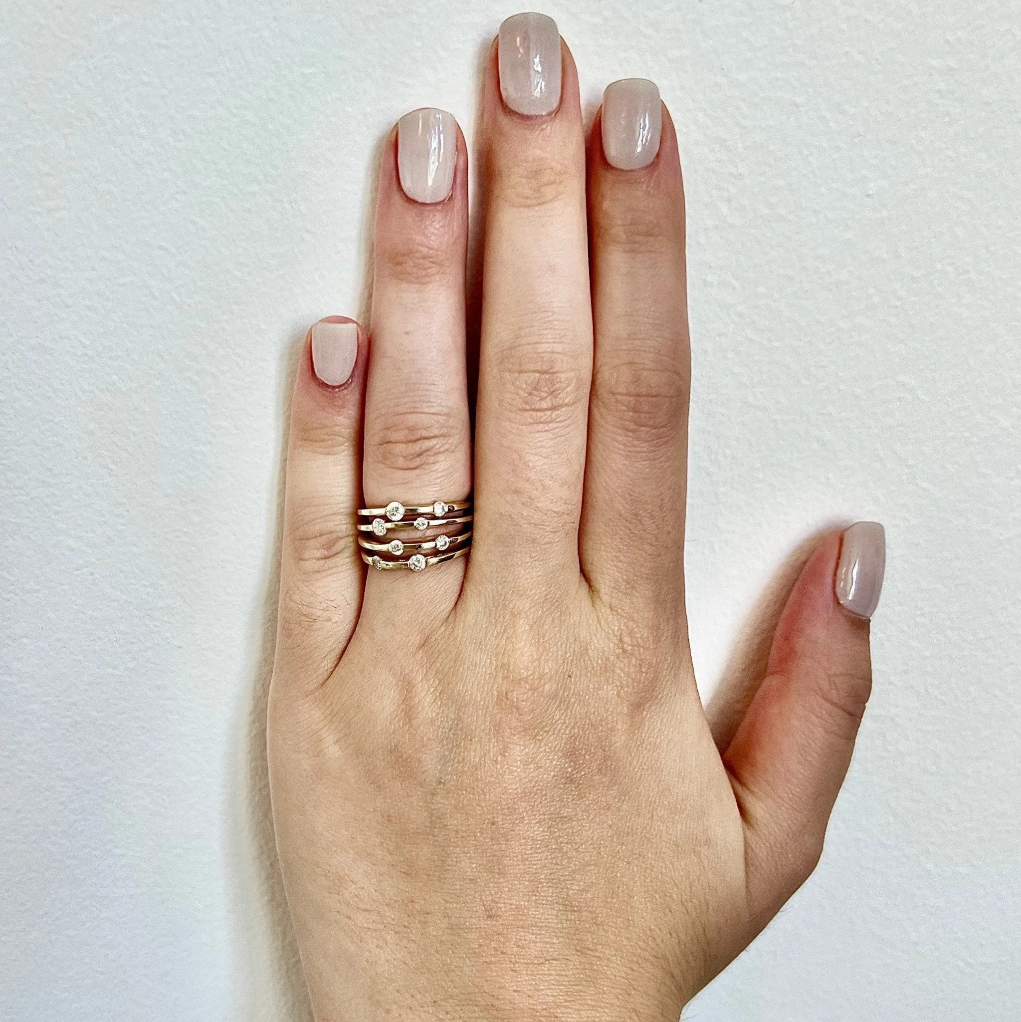 Vintage 14 Karat Yellow Gold 1/2 Carat Diamond Band Ring