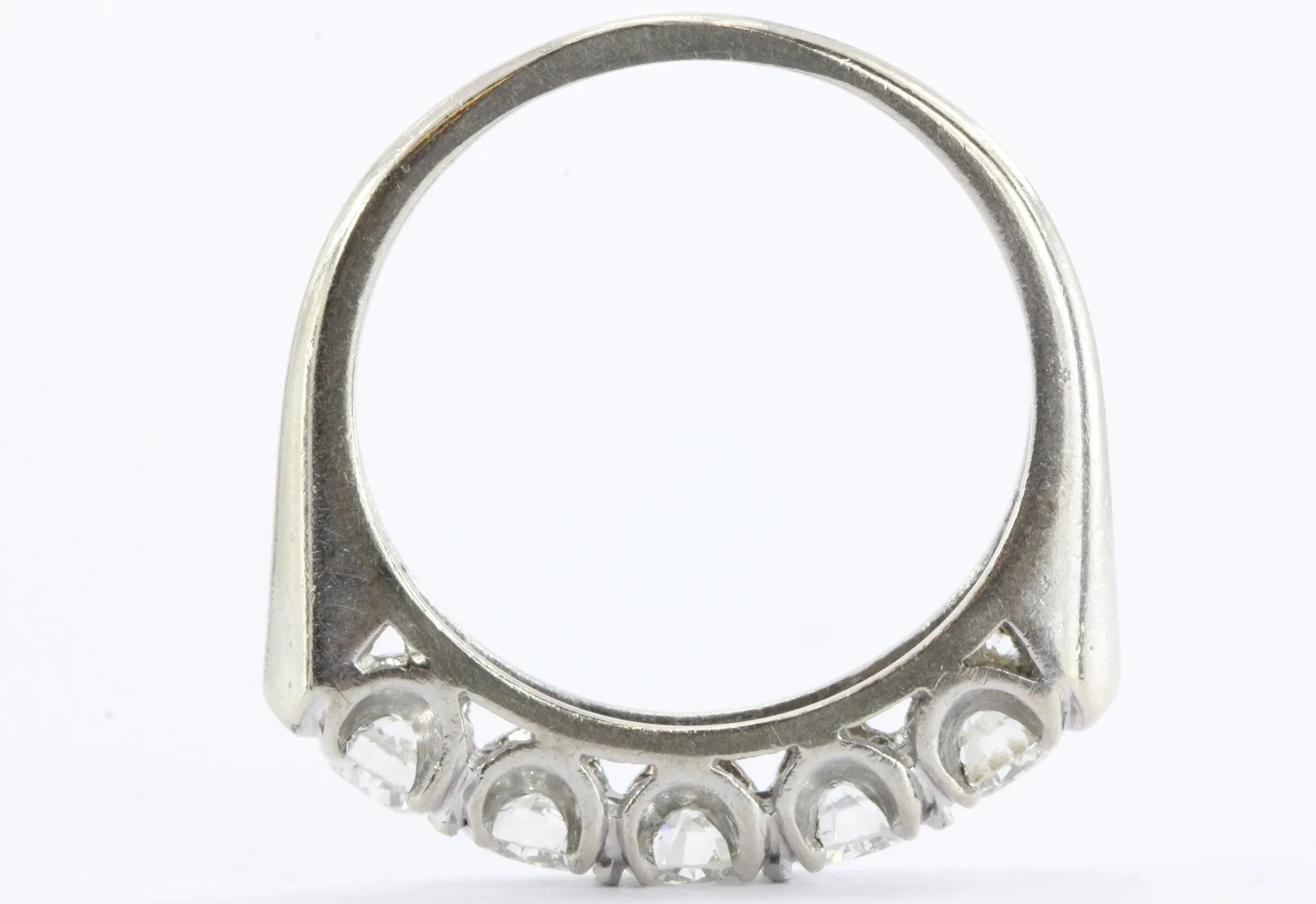 Vintage 14K White Gold 1.25 CTW Diamond Wedding Ring