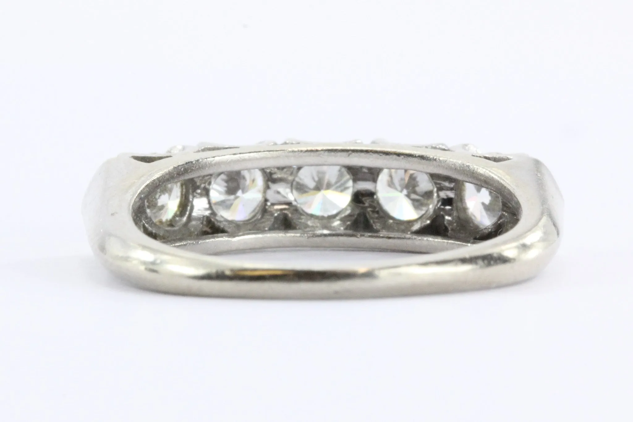 Vintage 14K White Gold 1.25 CTW Diamond Wedding Ring
