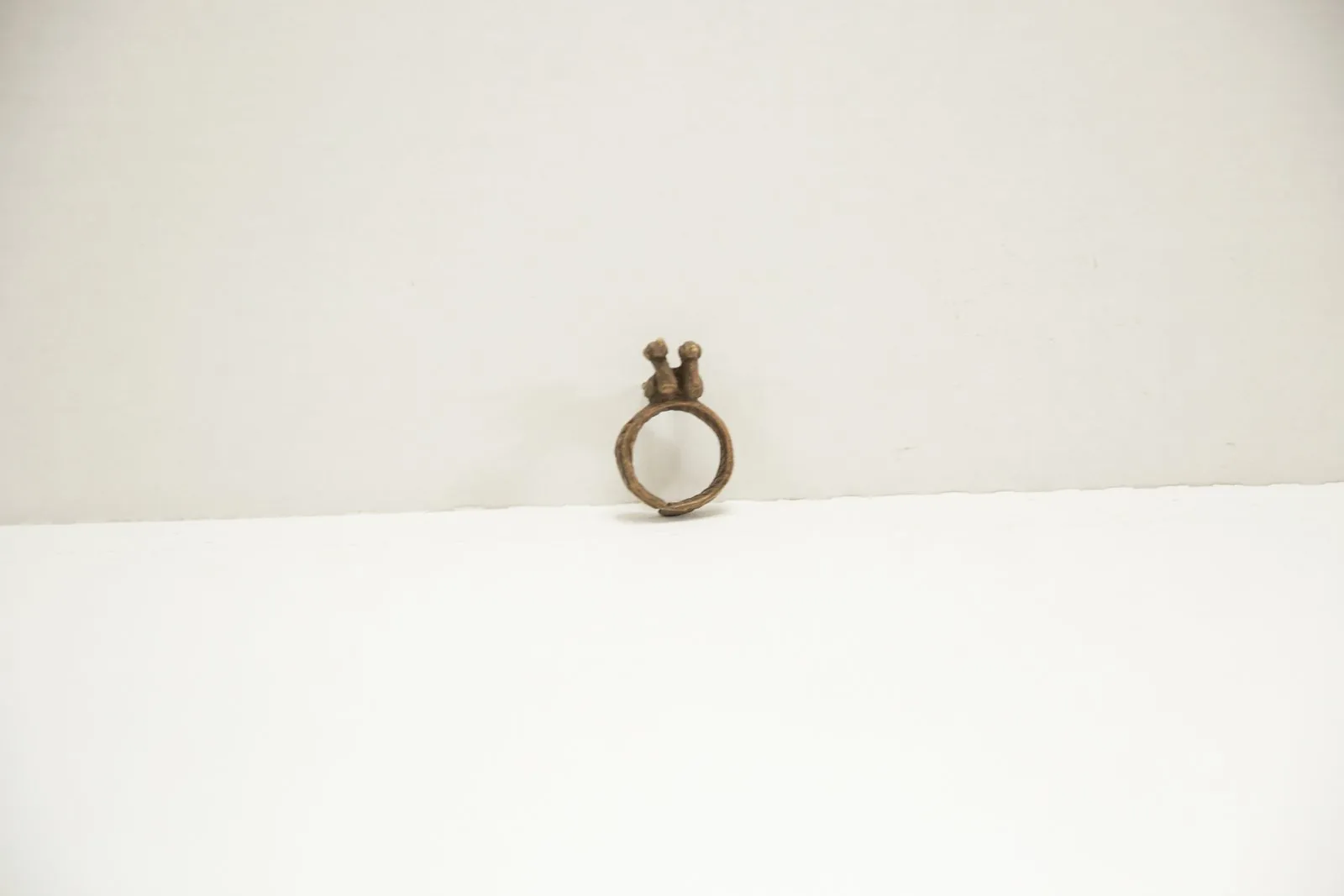 Vintage African Bronze Double Bird Ring