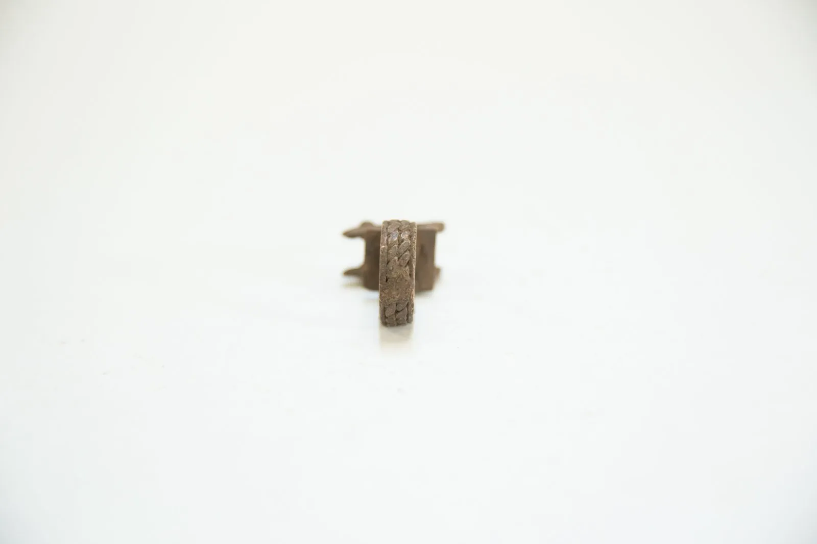 Vintage African Bronze Double Chameleon Ring