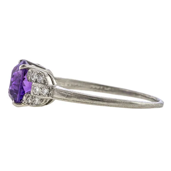 Vintage Amethyst & Diamond Ring