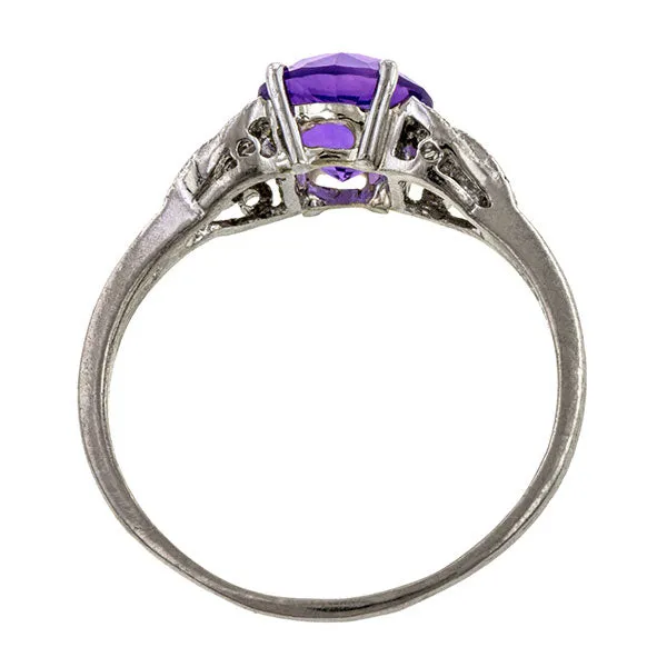 Vintage Amethyst & Diamond Ring