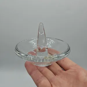 Vintage Clear Glass Ring Holder