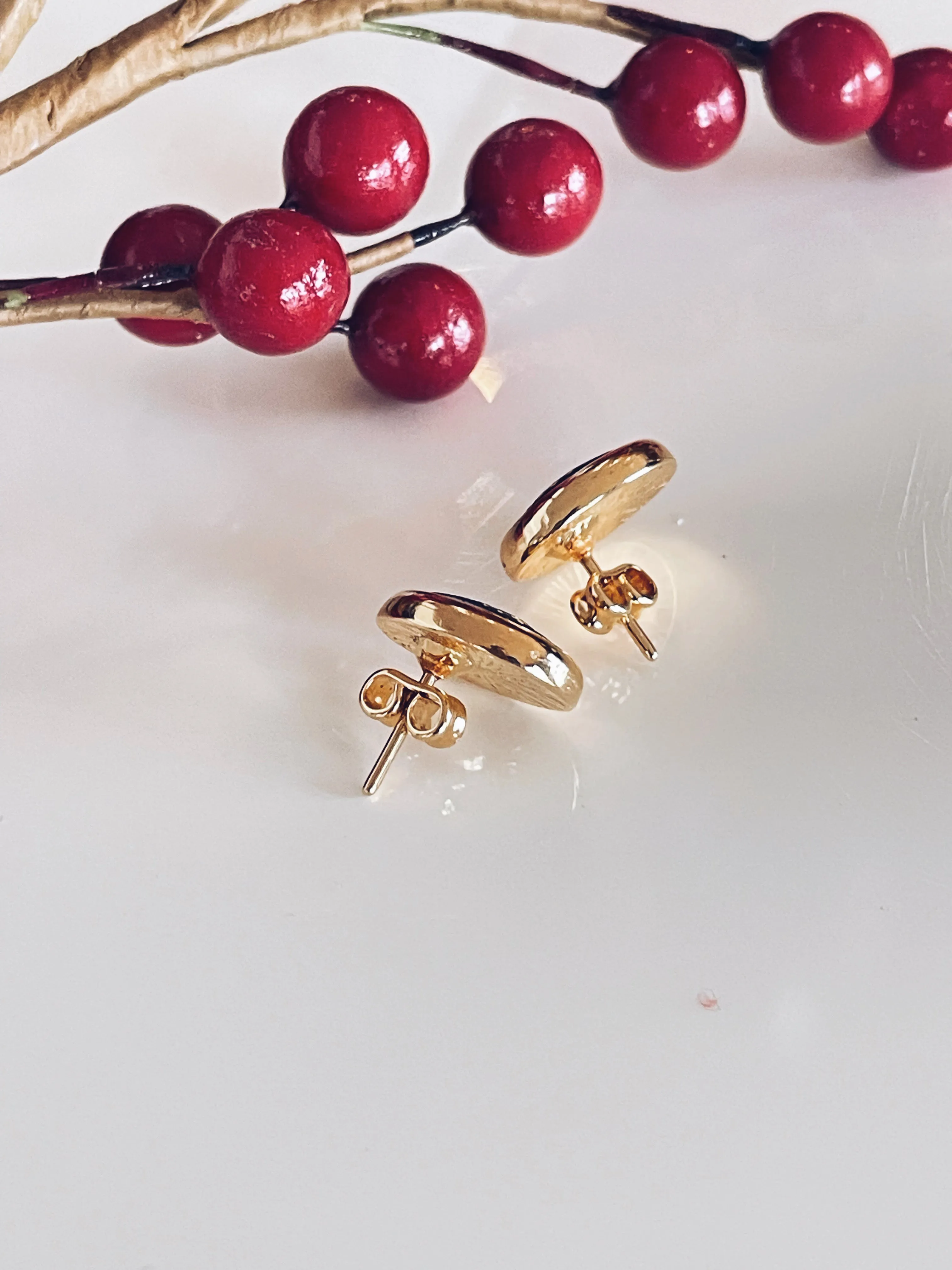 Vintage Damasene Earrings