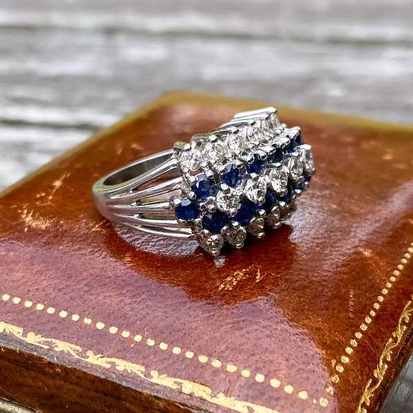 Vintage Diamond & Sapphire Ring