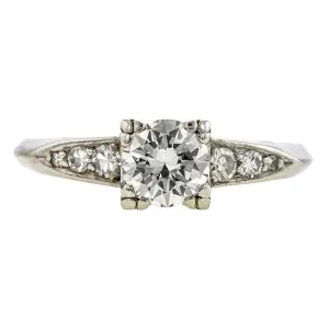 Vintage Diamond Engagement Ring, TRB 0.60ct
