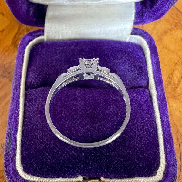 Vintage Engagement Ring, RBC 0.44ct.
