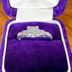 Vintage Engagement Ring, RBC 0.44ct.