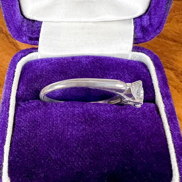 Vintage Engagement Ring, RBC 0.44ct.