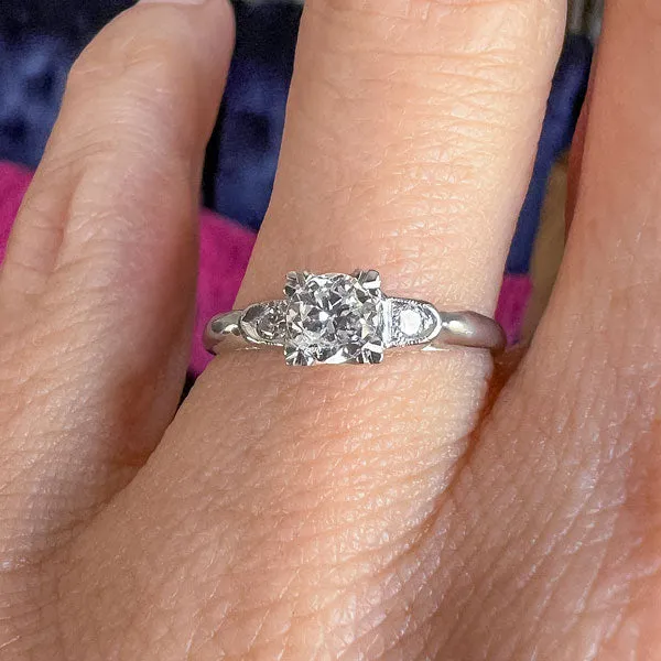 Vintage Engagement Ring, RBC 0.44ct.