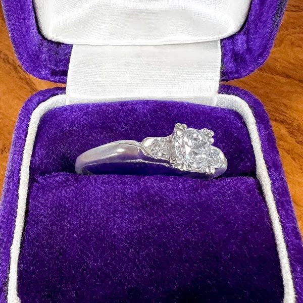 Vintage Engagement Ring, RBC 0.44ct.