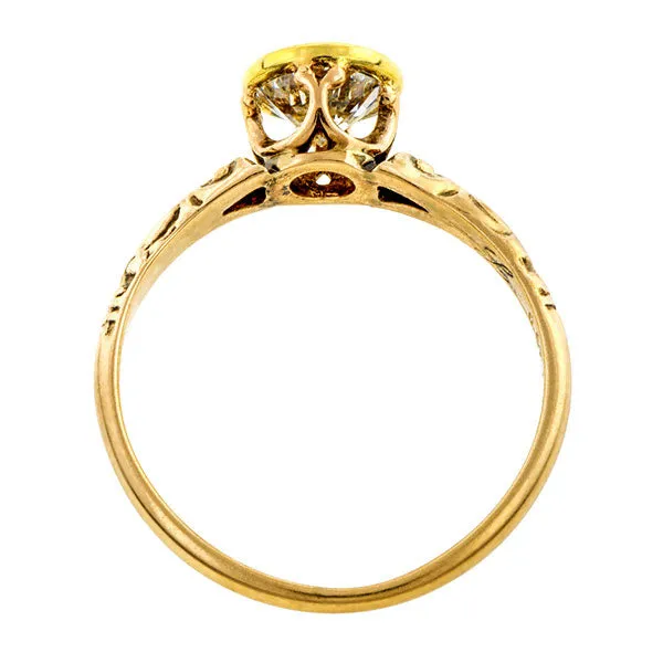 Vintage Engagement Ring, RBC 0.57ct